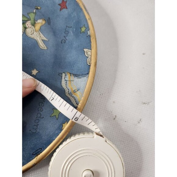 Vintage Unique Angel Peace Love Cherish Freedom Decorative Plate Round Gold Trim - Picture 7 of 7